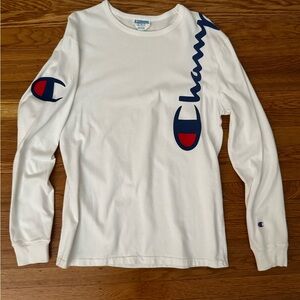 Champion Long Sleeve White - size Medium
